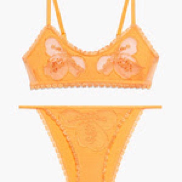 Savage x Fenty A Peek Behind the Lace Bralette and Lace String Bikini Set - Picture 2 of 3